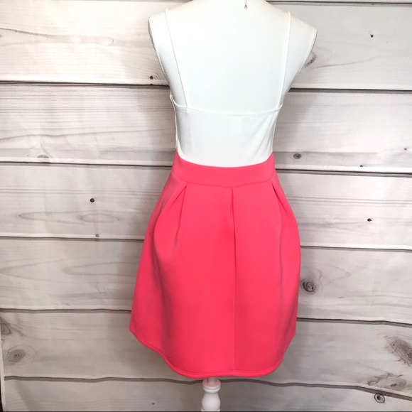 Neon Pink Short Party Dress - Picture 2 of 3
